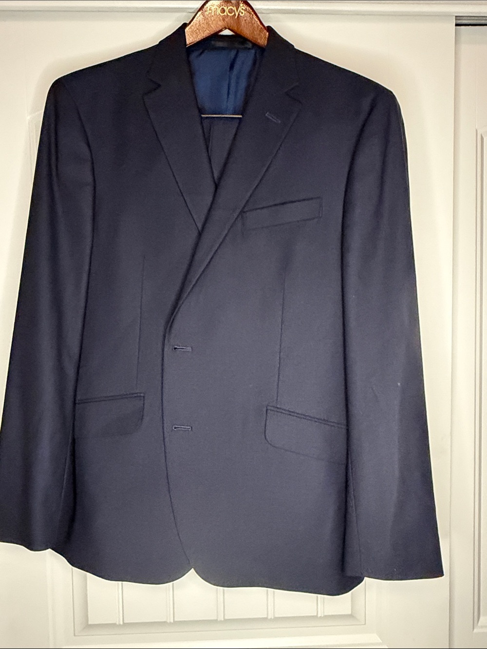 Reaction Kenneth Cole Dark Navy Two-Button Suit Jacket